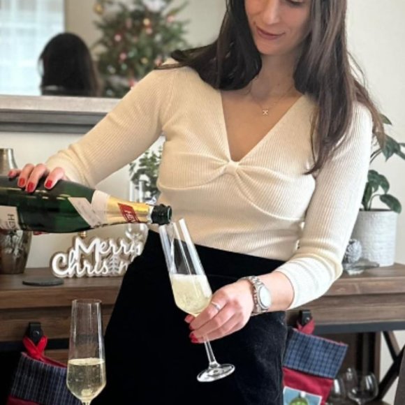 White Ribbed Long Sleeve - Picture 3 of 3